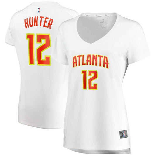 Atlanta Hawks De'Andre Hunter Fanatics Branded Replica Fast Break Association Jersey Womens - White | Ireland Q3645H6